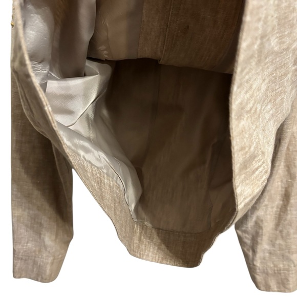 Just B Berek Western Formal Jacket Tan Size L 100% Linen Gold Sequins Beading - Picture 10 of 12